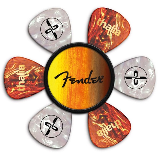 [TH-FENPP-06] Thalia Capos Fender Pick Puck - Sunburst - Black Spaghetti Logo