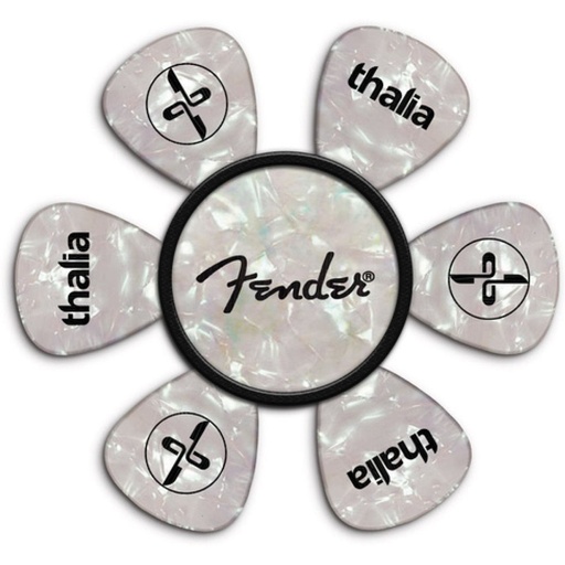 [TH-FENPP-11] Thalia Capos Fender Pick Puck - Mother Of Pearl - Spaghetti Logo