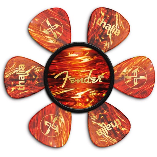 [TH-FENPP-03] Thalia Capos Fender Pick Puck - Tortoise - Spaghetti Logo