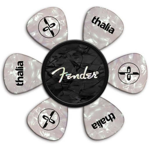 [TH-FENPP-13] Thalia Capos Fender Pick Puck - Black - Spaghetti Logo