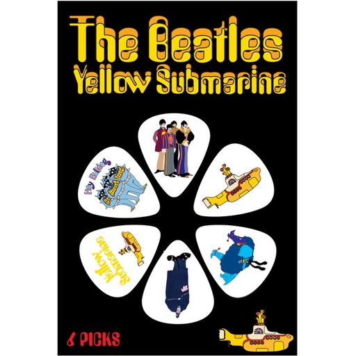 [YSP01] The Beatles Yellow Submarine Picks - White - 6 Pack