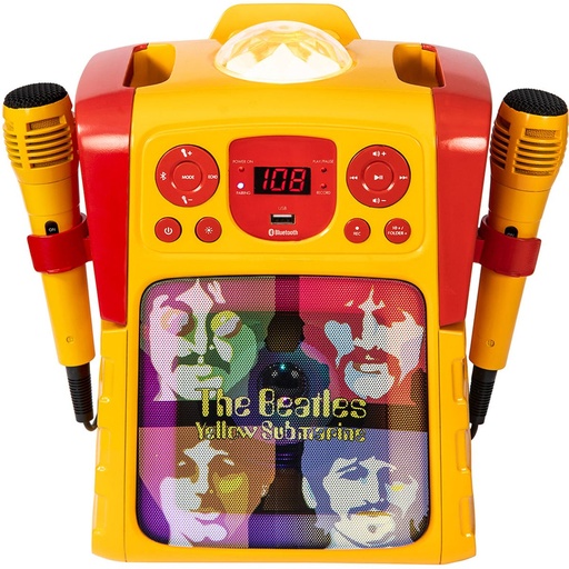 [YSK500] The Beatles Yellow Submarine Karaoke Speaker w/ Lightshow &amp;amp; Two Microphones