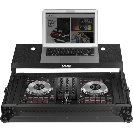 [U91019BL3] UDG Ultimate Flight Case Multi Format XL Black Mk3 Plus (Laptop Shelf )