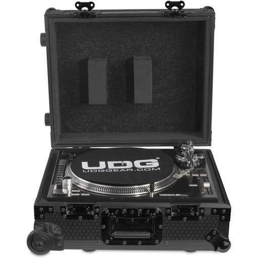 [U91029BL2] UDG Ultimate Flight Case Multi Turntable Blk MK2 Plus (Trolley+Wheels)