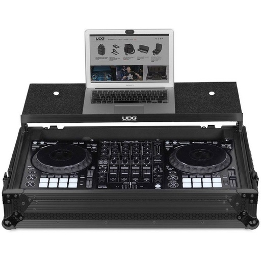 [U91055BL] UDG Ultimate Flight Case Pioneer DDJ-1000 Black Plus (Laptop Shelf+Wheels)