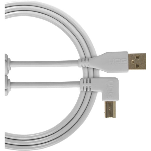 [U95006WH] UDG Ultimate Audio Cable USB 2.0 A-B White Angled 3m