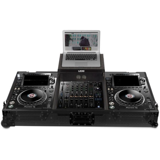[U91086BL] UDG Ultimate Flight Case Set Pioneer CDJ-3000/A9 BLK Plus (L&W)