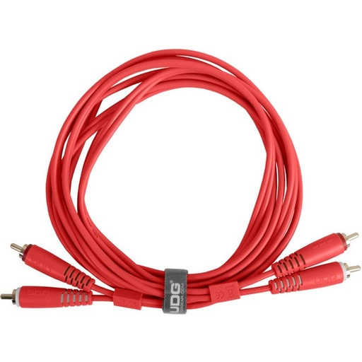 [U97001RD] UDG Ultimate Audio Cable Set RCA - RCA Red Straight 1.5m