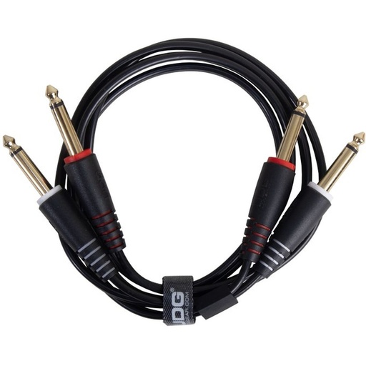 [U97002BL] UDG Ultimate Audio Cable Set 1/4'' Jack-1/4'' Jack Black Straight 1.5m
