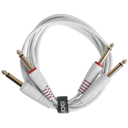 [U97002WH] UDG Ultimate Audio Cable Set 1/4&amp;#039;&amp;#039; Jack-1/4&amp;#039;&amp;#039; Jack White Straight 1.5m