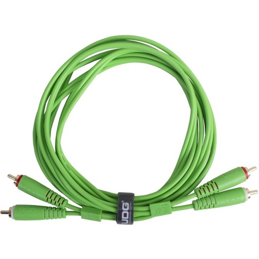 [U97003GR] UDG Ultimate Audio Cable Set RCA - RCA Green Straight 3m