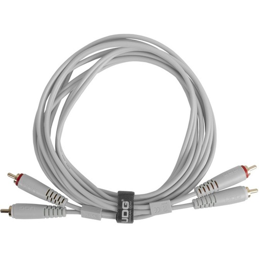 [U97003WH] UDG Ultimate Audio Cable Set RCA - RCA White Straight 3m