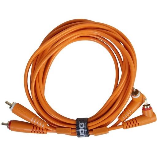[U97005OR] UDG Ultimate Audio Cable Set RCA Straight-RCA Angled Orange 3m