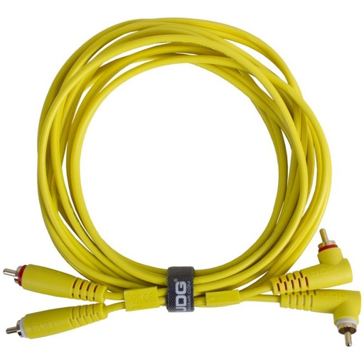 [U97005YL] UDG Ultimate Audio Cable Set RCA Straight-RCA Angled Yellow 3m