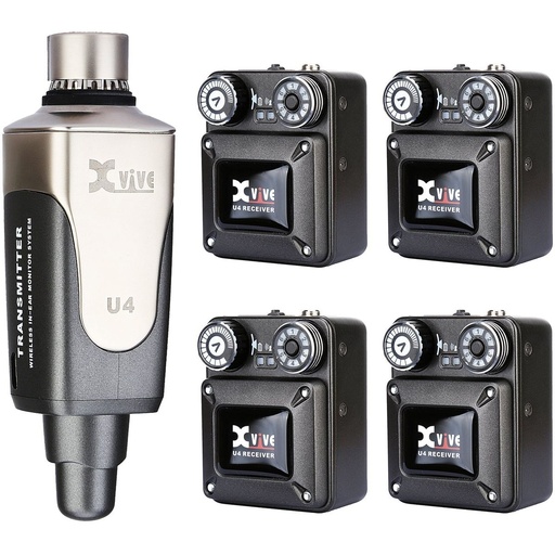 [XU4R4] Xvive 2.4GHz Wireless In Ear Monitor System w/ Four Receivers