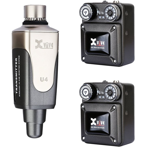 [XU4R2] Xvive 2.4GHz Wireless In Ear Monitor System w/ Two Receivers
