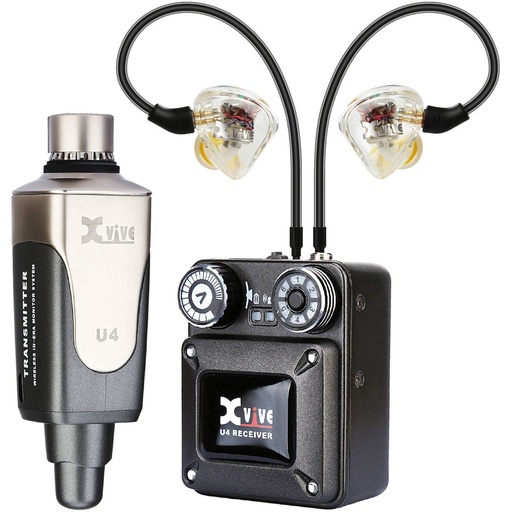 [XU4T9] Xvive Wireless In Ear Monitor System Plus In Ear Montors &amp;amp; Case