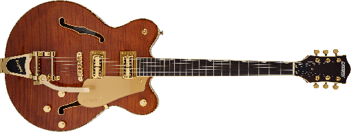 [2508840523] Gretsch  Electromatic® LTD Flame Okoume Broadkaster® Double-Cut with Bigsby®, Rosewood Fingerboard, Roundup Orange