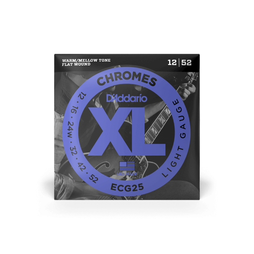 [ECG25] D'Addario ECG25 12-52 Chromes Flat Wound
