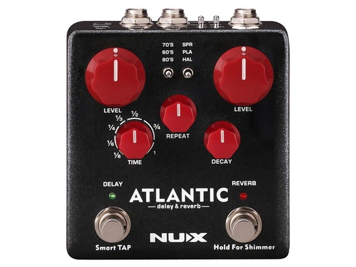 [NDR-5] Nux NDR5 Atlantic Verdugo Series digitale delay en reverb pedaal met tap tempo freeze en shimmer