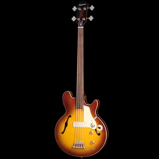 [EOJCBARTNH1F] Epiphone Jack Casady Fretless Bass, Aged Royal Tan