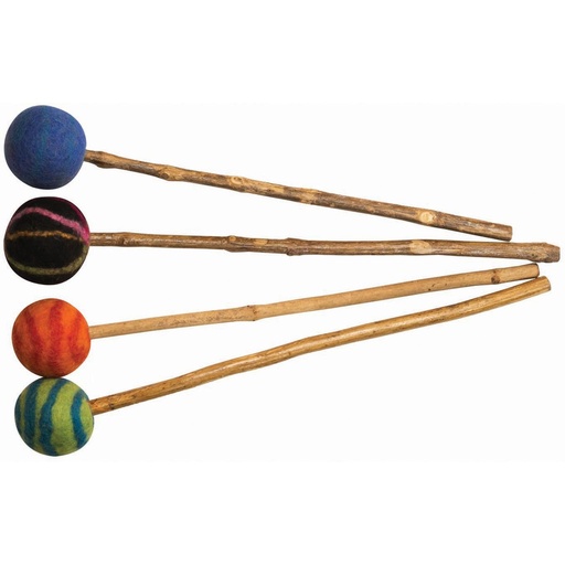 [38000096R] Terre Stick Motherdrum Felt Ball Red