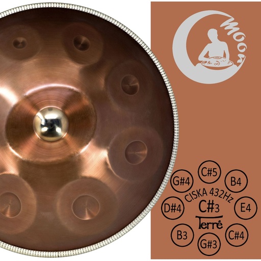 [382306-CIS] Terre Moon II Handpan Cis-Ziska 432Hz