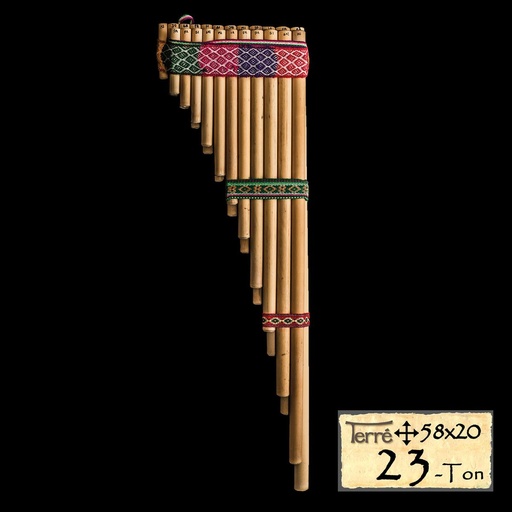[38640229] Terre Panflute Peru 23-tone L