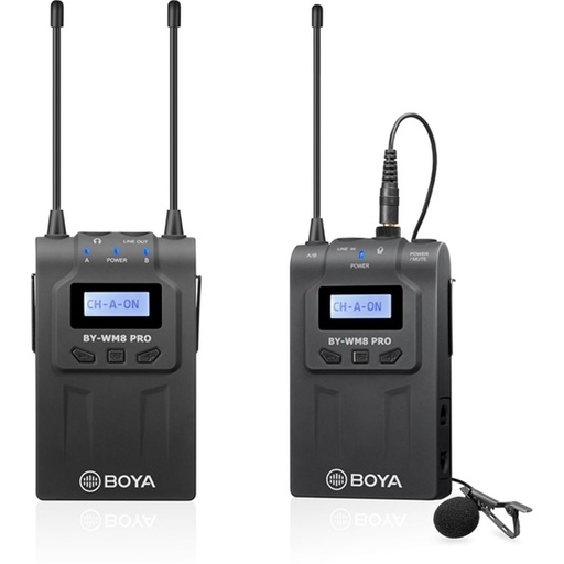 [70302800] Boya BY-WM8 Pro K1-DE Uhf Wireless Micophone Kit 1TX + 1RX