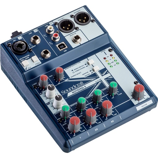 [NOTEPAD-5] Soundcraft Notepad-5 Compact Analog Mixer w/ USB