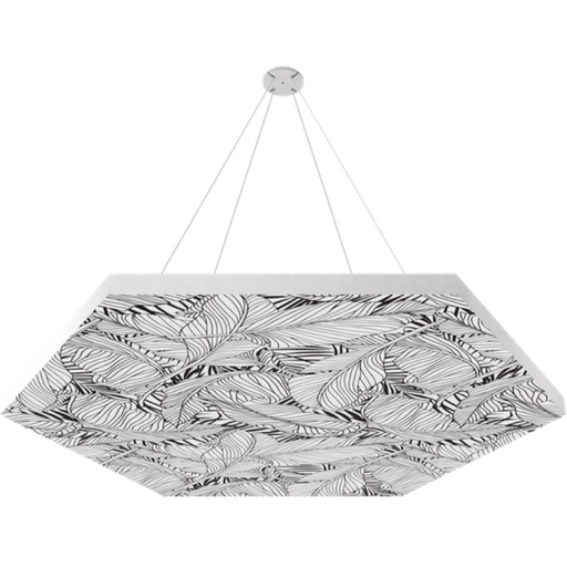 [VC114089] Vicoustic ViCloud VMT Flat 1160x1160x40 Hexagon Palm B&W