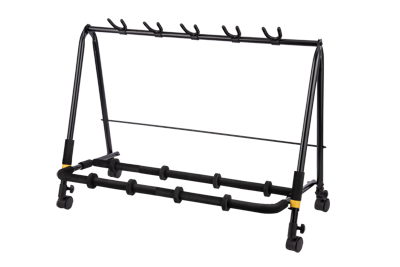 [GS-525B+] HERCULES GS525B+ Guitar Display Rack, foldable, for five instruments, w/ casters