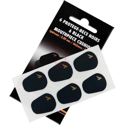 [AVD VMCX6+] Vandoren Mouthp.Cushion VMCX6+ Black 0.80mm 6 pcs