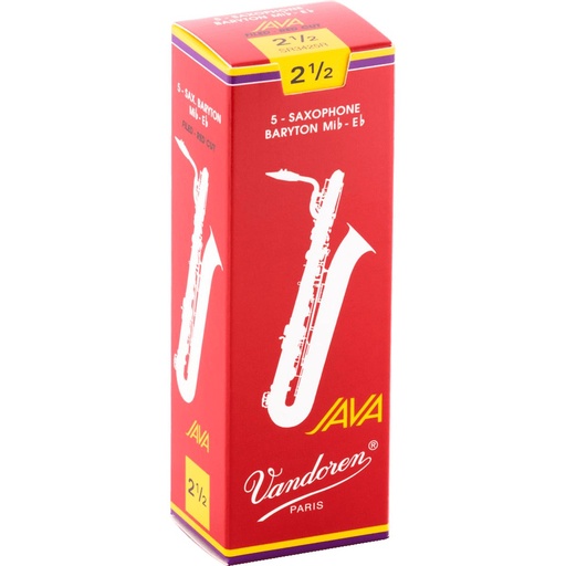 [AVD SR3425R] Vandoren Reeds SR3425R Baritone-Sax Java Red 2.5