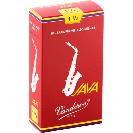 [AVD SR2615R] Vandoren Reeds SR2615R Alto-Sax Java Red 1.5