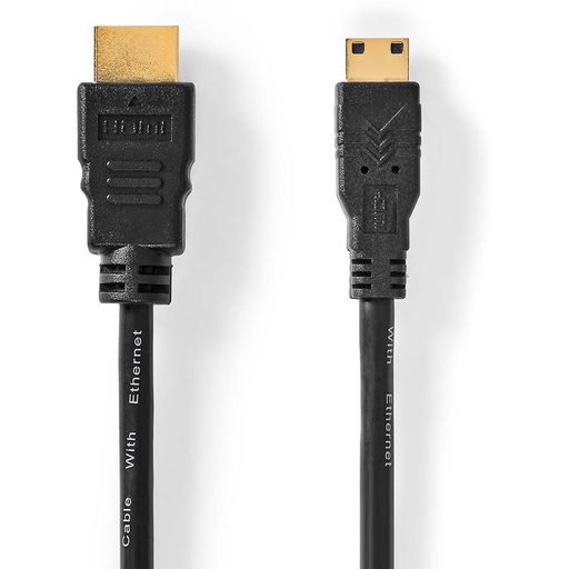 [CVGL34500BK30] Nedis High Speed HDMI-Cable 4K@30Hz 10.2 Gbps 3.00 M Round PVC Black Label