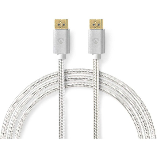 [CCTB37014AL20] Nedis DisplayPort-Cable DisplayPort M M 8K@60Hz Gold Plated 2.00 M Round Braided