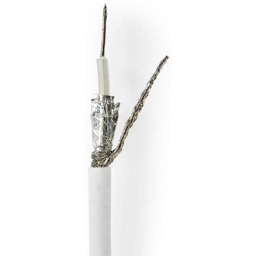 [CSBG4025WT250] Nedis Coaxial Cable On Reel RG58C/U 50 Ohm Double Shielded Eca 25.0m Coax PVC
